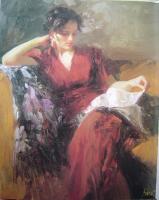 Pino Daeni - Impression oil painting.